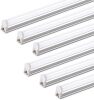 Barrina (6 Pack LED T5 Integrated Single Fixture, 4FT, 2200lm, 6500K Super Bright White, 20W Utility LED Shop Light, Ceiling and Under Cabinet Light, Corded Electric with ON/Off Switch, ETL Listed - Thumbnail 1