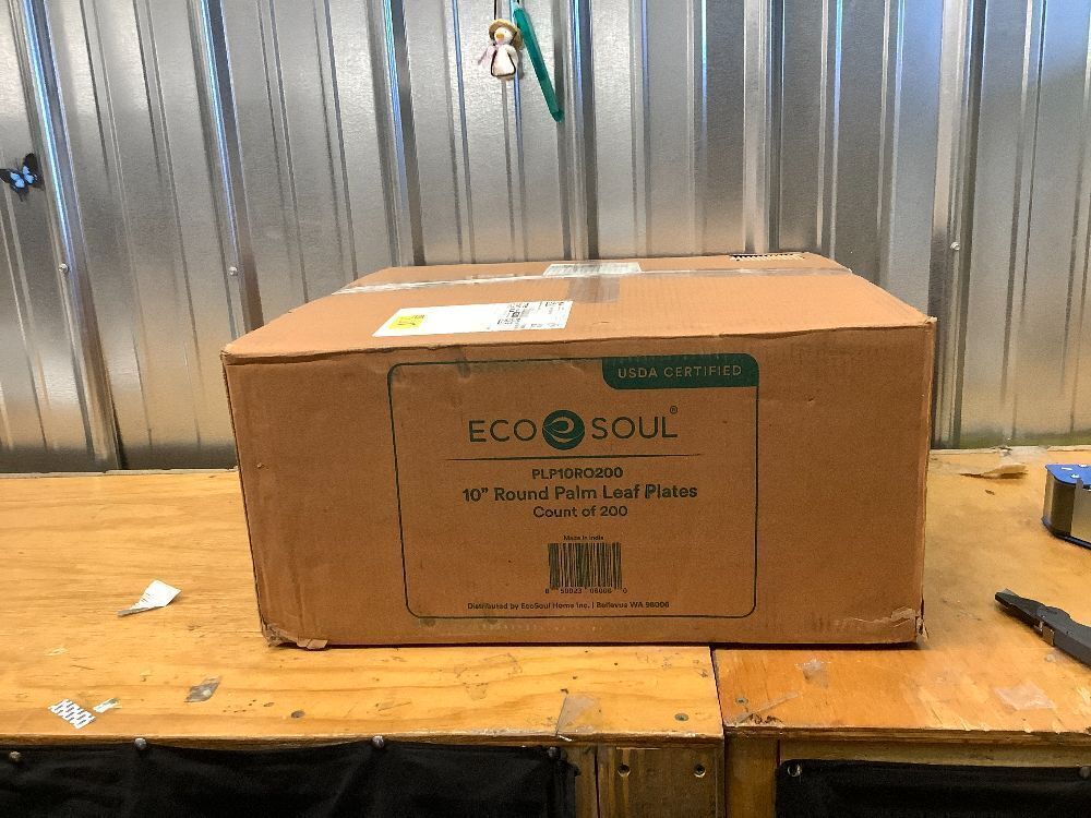 ECO SOUL Compostable 10 Inch Palm Leaf Round Plates (200 Count) Like Bamboo Plates | Biodegradable | Eco-Friendly, Microwave & Oven Safe - Image 3 - Lot 8550