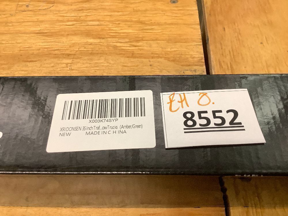 XRIDONSEN 35 inch Amber Green Traffic Advisor Light Bar & Emergency Visor Lights for Construction Vehicles Snow plow Trucks - Image 4 - Lot 8552