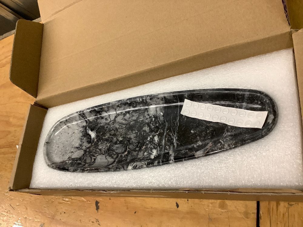 Pracfit Natural Marble Tray – Real Stone for Bathroom, Vanity, Counter, and Home Decor. Perfect for Jewelry, Candles, and Cosmetics. Durable, Elegant, and Unique Made of Real Stone - Image 2 - Lot 8553