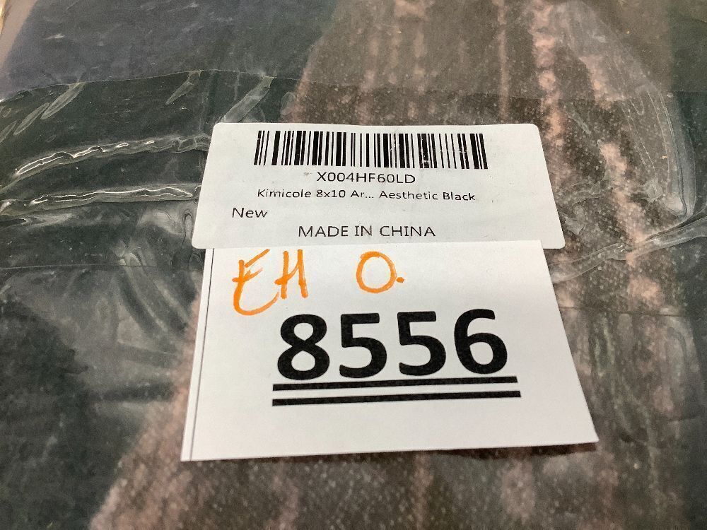 Kimicole 8x10 Large Area Rugs for Living Room Bedroom, Modern Abstract Geometric Washable Rugs, Low Pile Thin Rug, Non-Slip Indoor Wavy Circles Floor Carpet for Office Dining Room Home Decor - Image 3 - Lot 8556