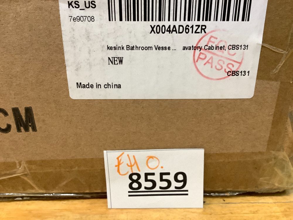 Bathroom Vessel Sink above Counter, Bowl Sinks for Bathroom, Countertop White Bathroom Sink 16.4" for Cabinet Lavatory Vanity Porcelain Ceramic - Image 5 - Lot 8559