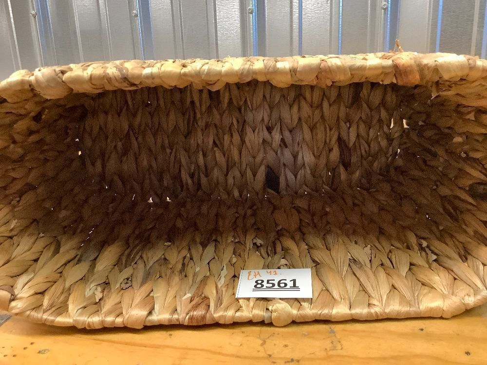 Toilet Paper Storage Basket for Narrow Bathroom RV, Water Hyacinth Large Woven Paper Roll Storage Organizer for 9 Mega Rolls, Free Standing Next to Toilet Storage Slim - Image 2 - Lot 8561