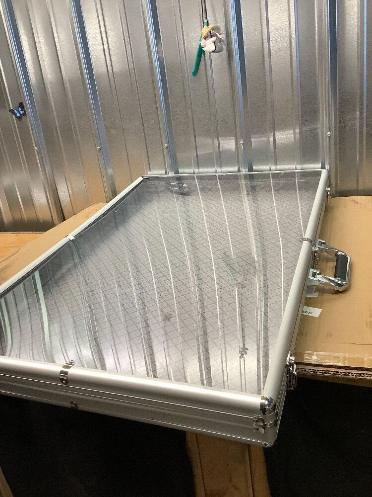 34"x22" Aluminum Sports Card Display Case for Baseball MTG Collectible Cards, XL Large Table Top Trade Show Display Case with Lock for Graded Cards Jewelry Craft Collectibles - Image 2 - Lot 8562