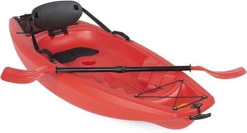 6ft Kids Kayak w/Paddle, Cushioned Backrest, Storage Compartment, Wheel - Lot 66