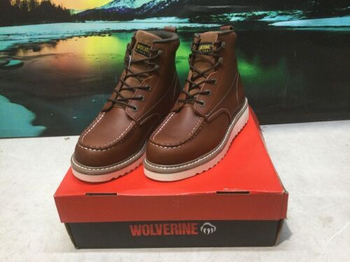 WOLVERINE Men's T-Bone Moc-Toe 6" Woork Boots, Size 10  - Lot 120