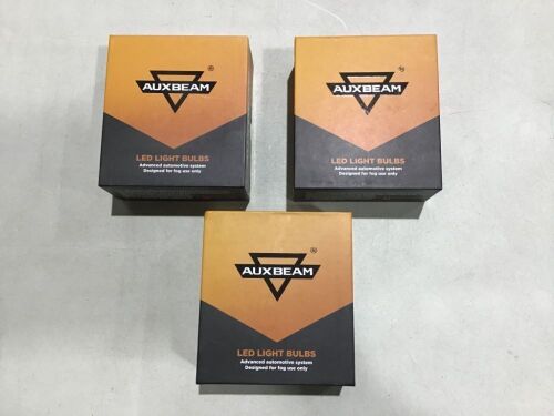 Lot of (3) AUXBEAM 9005 9006 H11 LED Combo Headlight High Low Beam White Fog Light Kits - Lot 189