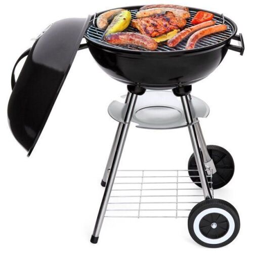 18in Portable Steel Charcoal Barbecue BBQ Grill w/ Heat Control for Patio, Picnic, Tailgate - Lot 261