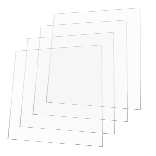 Lot of (13) 12" x 12" x .12" Clear Acrylic Sheets, 4 Pack  - Lot 312