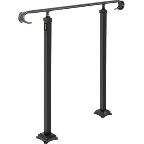 Wrought Iron Stair Handrail Fit 1 Or 2 Steps 37.8" H x 55" W x 6.7" D - Lot 319