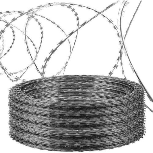 18" Galvanized Razor Ribbon Wire 250ft, 5 Coils Per Roll - Lot 339