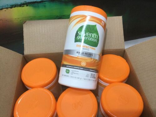 Seventh Generation Disinfecting Wipes, Lemongrass Citrus, 6 Pack - Lot 543