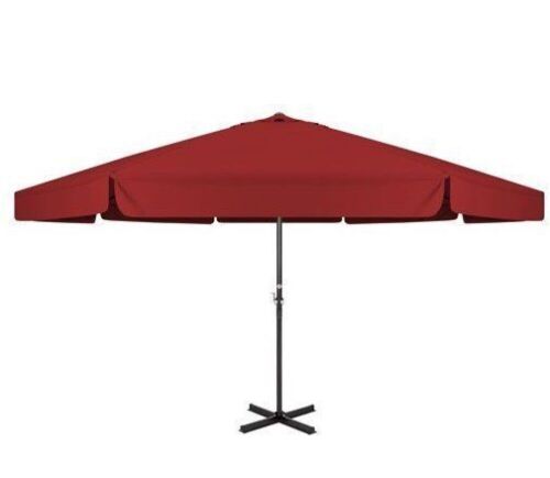 16ft Extra Large Outdoor Patio Market Umbrella w/ Cross Base, Crank Handle, Air Vent  - Lot 682