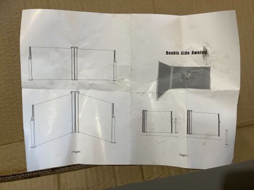Double Side Patio Awning  - Lot 811
