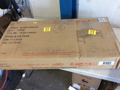 Wood Patio Bench - Lot 881