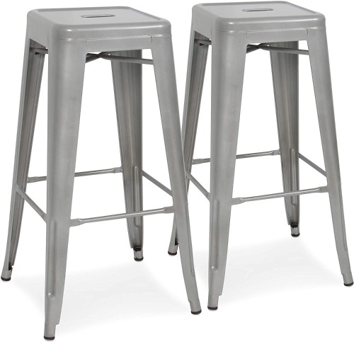 30" Backless Metal Bar Stools, Set of 2   - Lot 891