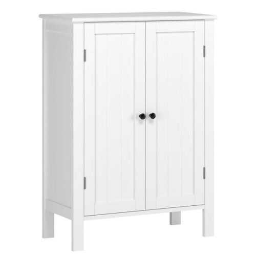 Homfa Bathroom Free Standing Side Cabinet with Double Doors and Adjustable Shelf, 22.8" x 11" x 31.5"  - Lot 938