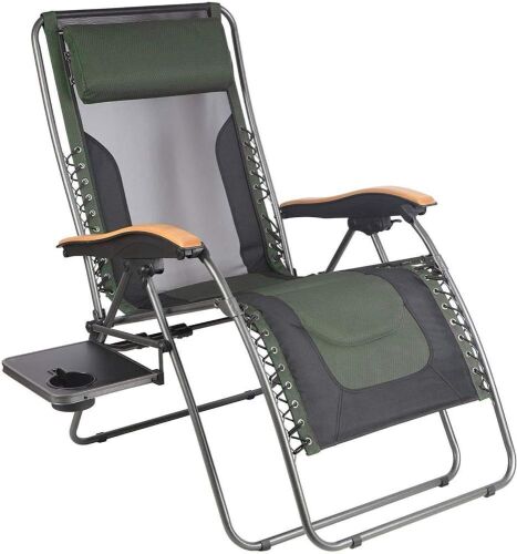 PORTAL Oversized Mesh Back Zero Gravity Reclining Patio Chair with Cupholder - Lot 945