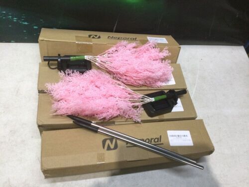 Lot of (4) Pink Neporal Solar Flower Garden Stake Lights, 2 Pack  - Lot 967