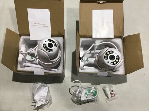 Lot of (2) 1080P IP Outdoor Wifi Smart Security Cameras - Lot 1013