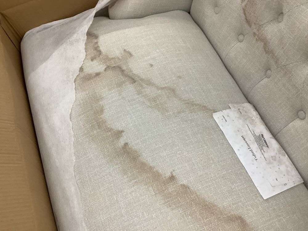 Pier1 Tufted Loveseat - Water Damaged - Image 2 - Lot 263SK