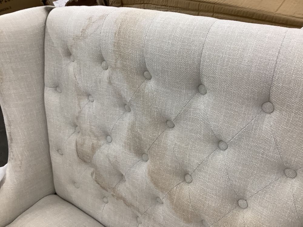 Pier1 Tufted Loveseat - Water Damaged - Image 3 - Lot 263SK