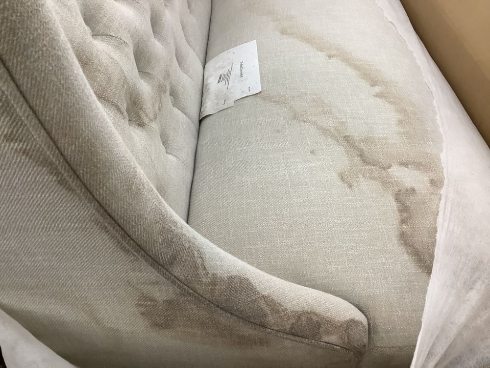 Pier1 Tufted Loveseat - Water Damaged - Image 6 - Lot 263SK