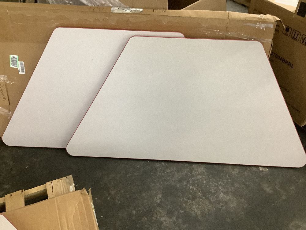 Lot of (3) Trapezoid Table Top 60" x 30" - Light Damage on 2 - Image 4 - Lot 366