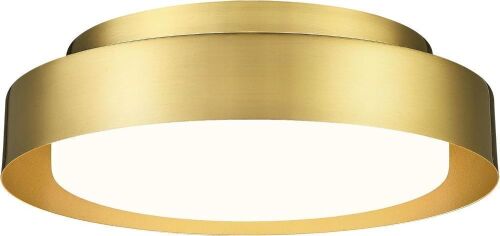 LIROUVET Gold 12" 3CCT LED Flush Mount Ceiling Light in Brushed Gold Finish with Frosted Glass Shade - Lot 433