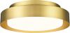 LIROUVET Gold 12" 3CCT LED Flush Mount Ceiling Light in Brushed Gold Finish with Frosted Glass Shade - Thumbnail 1