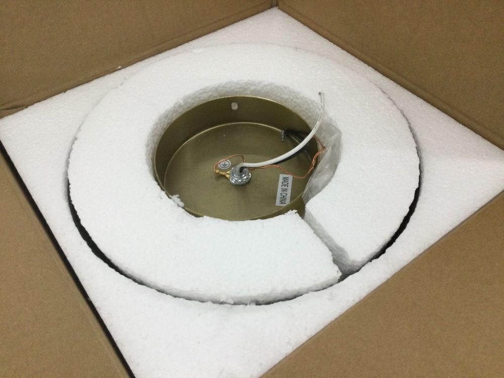 Ceiling Light with Gold Plate and Matte Black Shade - Image 3 - Lot 439
