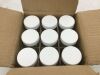 9 Pack 2 oz Glass Shot Bottles w/ Black Lids & Labels - Thumbnail 4