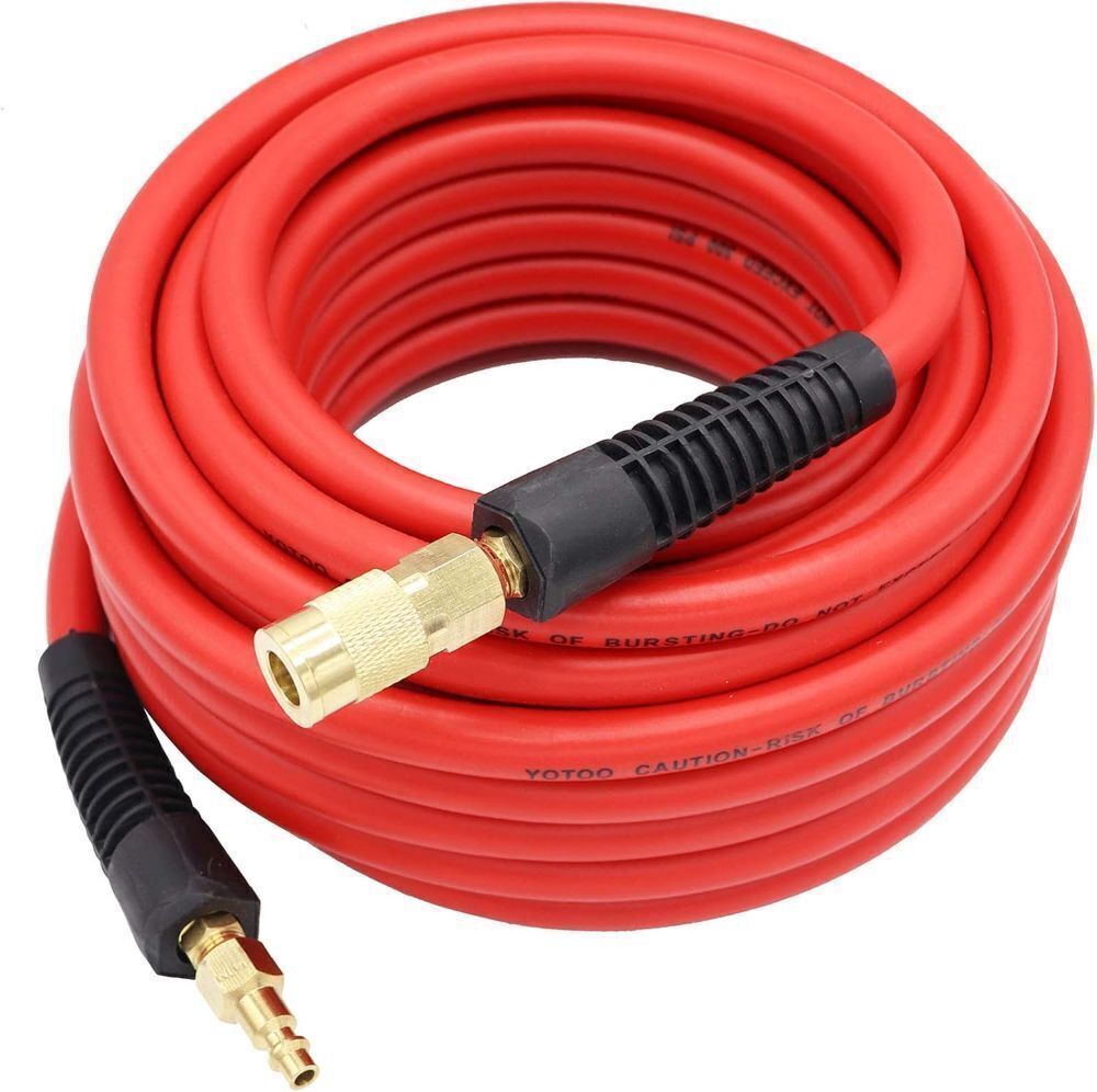 YOTOO Hybrid Air Hose 3/8-Inch by 50-Feet 300 PSI Heavy Duty, Lightweight, Kink Resistant - Image 1 - Lot 444