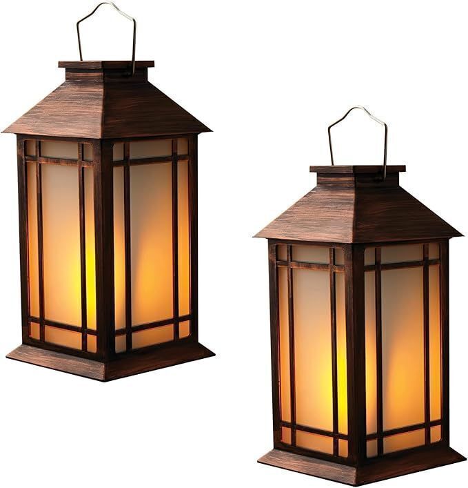 Vintage Candle Lantern with Led Flameless Candle, Set of 2 - Image 1 - Lot 501