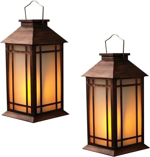 Vintage Candle Lantern with Led Flameless Candle, Set of 2 - Lot 501
