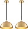 SESIMENT Gold-Electroplated Industrial Pendant Light 11.8inches, 2 Pack - Thumbnail 1
