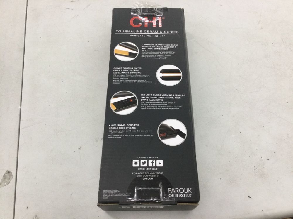 CHI Tourmaline Ceramic Series Flat Iron, 392°F Maximum Temperature, 1" Iron - Image 5 - Lot 155