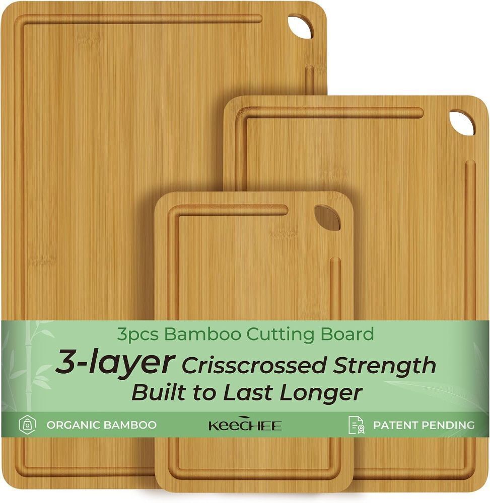 Keechee Bamboo Cutting Board, 3 pc - Image 1 - Lot 513