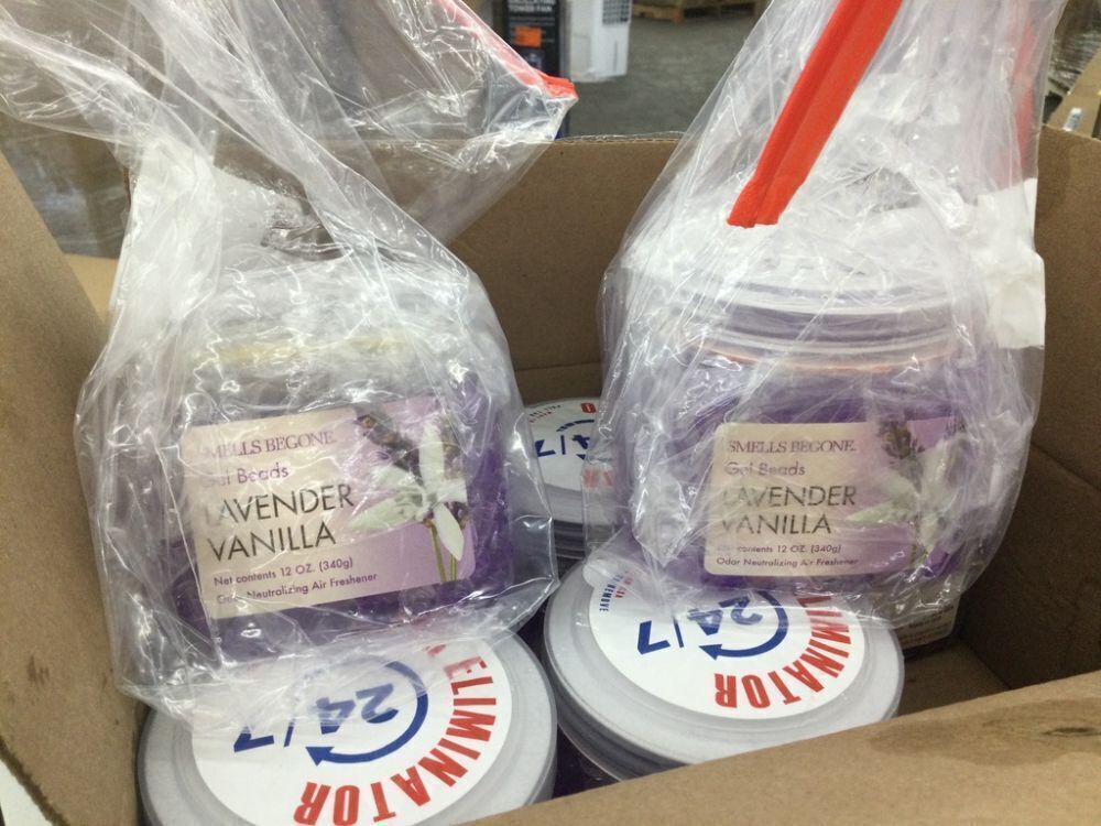 Lot of (6) Smells Begone Lavender Vanilla Scent Odor Absorber 12 oz. Gel Beads - Image 4 - Lot 524