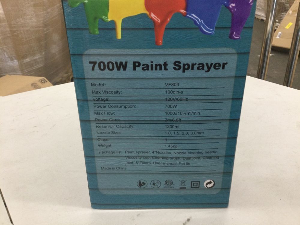 700W HVLP Spray Gun with Cleaning & Blowing Joints, 4 Nozzles - Image 4 - Lot 528