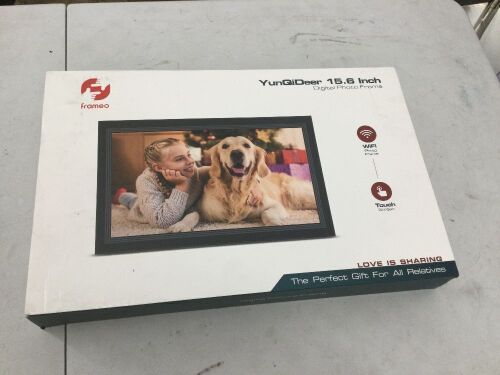 FRAMEO 15.6inch Digital Photo Frame with 1920 * 1080 IPS Touch Screen HD Disply, Built-in 32GB Storage - Lot 258