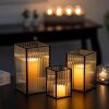 Glass Hurricane Candle Holder, 3 pc - Thumbnail 1