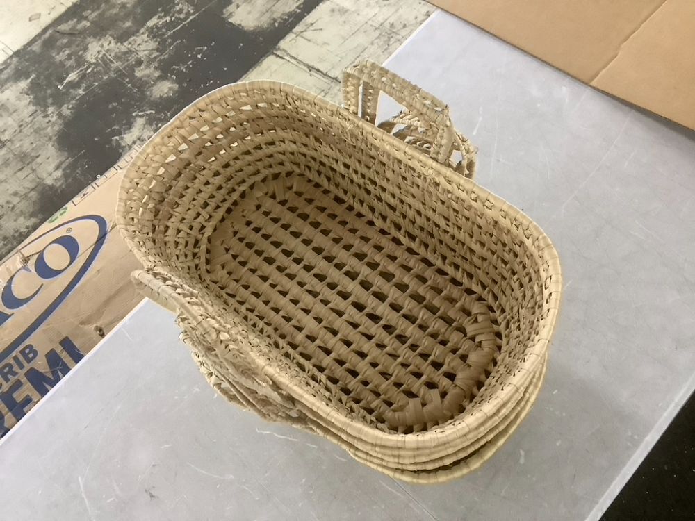 Lot of (5) Woven Baskets - Image 3 - Lot 759