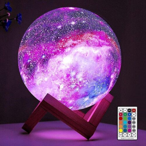 BRIGHTWORLD RGB Galaxy Moon Lamp 5.9" - Lot 552