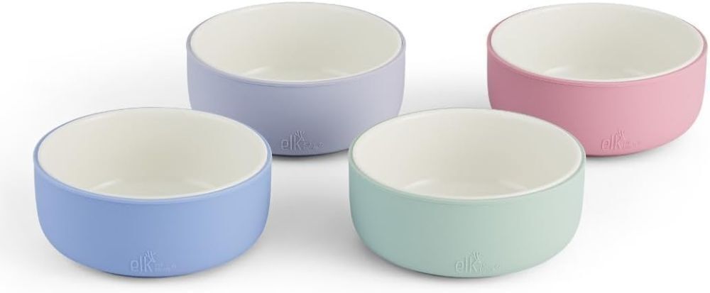 Elk and Friends Kids Porcelain Bowls with Silicone Sleeve, 4 Pack - Image 1 - Lot 556