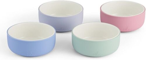 Elk and Friends Kids Porcelain Bowls with Silicone Sleeve, 4 Pack - Lot 556