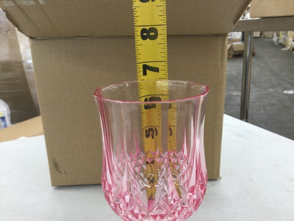 Pink Plastic Wine Glasses, 12pc - Image 4 - Lot 757