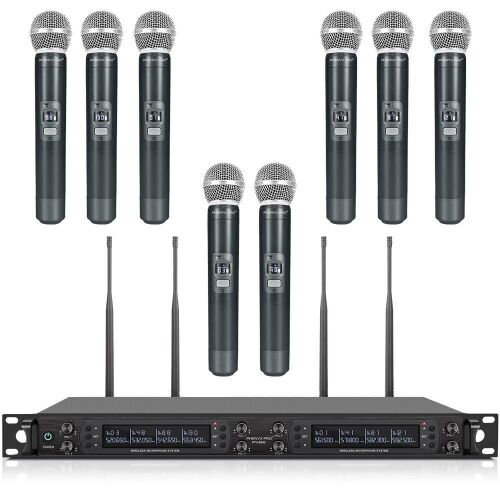 Phenyx Pro Eight-channel UHF Wireless Microphone System w/ Auto-Scan - Lot 52