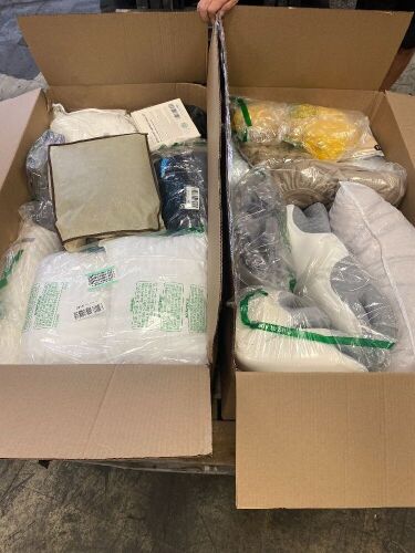 (2) Coffin Boxes of Pillows, Bedding & Misc Household Linens - Uninspected - Lot 409