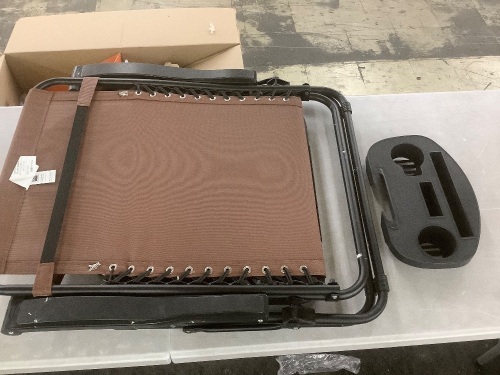 Oversized Reclining Zero Gravity Chair Lounger w/ Cup Holder, Pillow - Lot 183